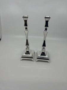 Sterling Silver Candlesticks SHR 390 Corner chasing