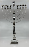 Sterling Silver Menorah  - Curved TA-4