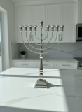 Sterling Silver Menorah HZ 6598 - Elegant Sterling 