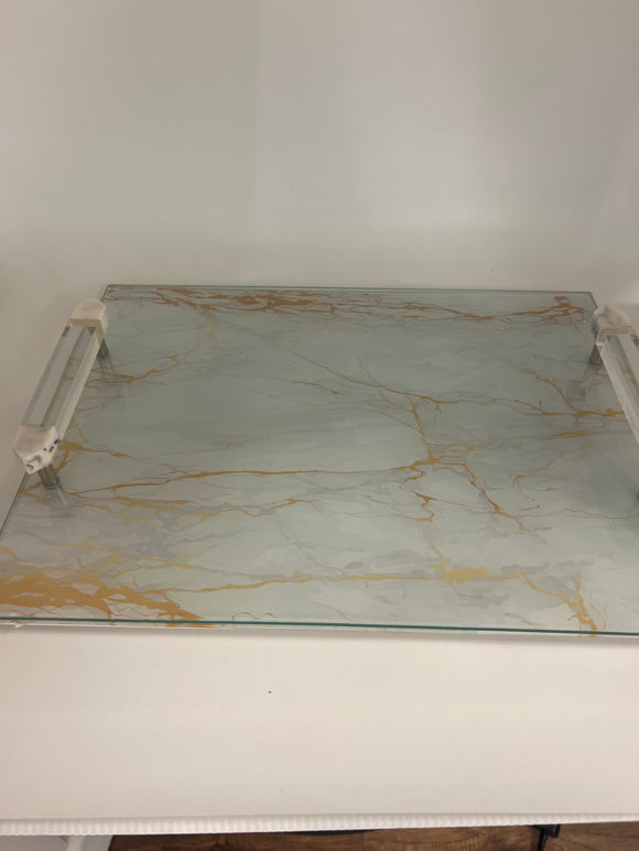 Marble Look & Glas Challah Board GCT4909