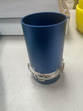 Kiddush Cup -  DBH Champagne.  Black royal blue, silver - Elegant Sterling 