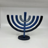 Anodized Aluminum Hanukkah Menorah (Shades of Blue)  HMB-2