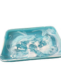 Resin Medium Rectangle Bowl  with Sides - Various Colours  C06 RT03 - Elegant Sterling 
