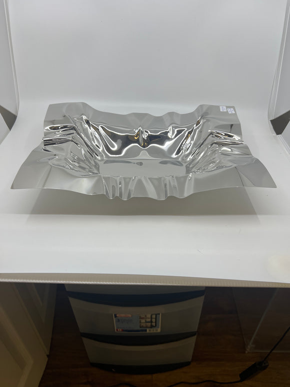 Rectangle  Shaped Stainless Steel Bowl with Ruffle Edge MSB 3438