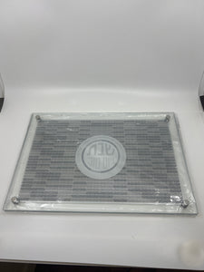 Classic Lucite Challah Board Geometric CH-Ges