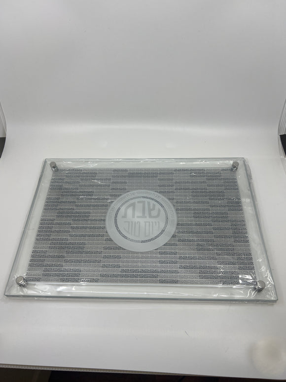 Classic Lucite Challah Board Geometric CH-Ges