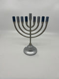 Anodized Aluminum Chanukah Menorah (Shades of Grey)  HAU-4
