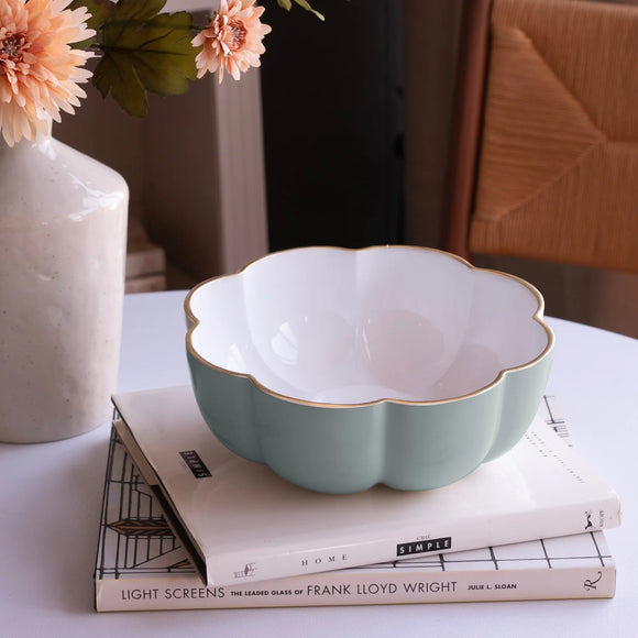 Encanto Calabaza Medium Bowl (Slate and White) 8755
