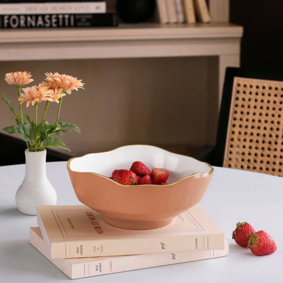 ENCANTO Dakota Small Bowl (Cayenne and White) 8764