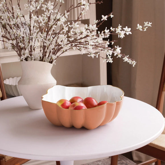 ENCANTO Rita Medium Bowl (Cayenne and White) 8773