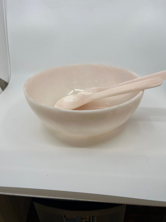 Resin bowl and servers50976/50983 Blush