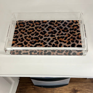 Leopard Acrylic Vanity Tray