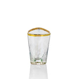Triangular Shot Glasses with Gold Rim, Set of 6 CH 5615