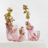 Crackle Tea Light Holder - Pink 7062425 (set of 2)
