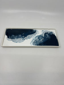 Ceramic Tray LL-26 Navy/White