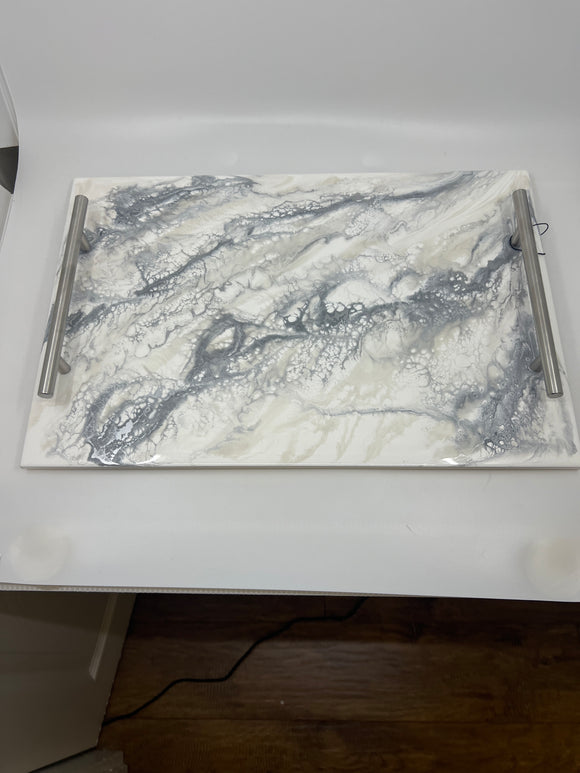 Lucite Tray - Marble
