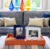 Lacquer Scallop Photo Frame, Blue FR 11002