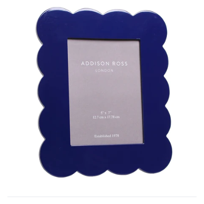 Lacquer Scallop Photo Frame, Blue FR 11002