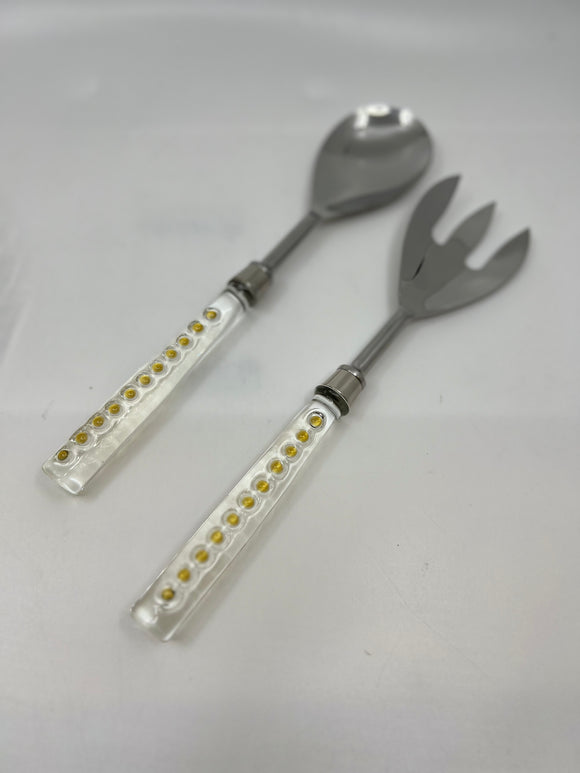 Acrylic Handle Salad Servers SS 470