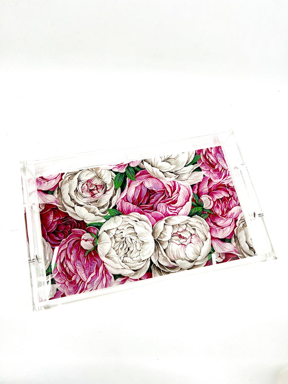 Peony Acrylic Vanity Tray