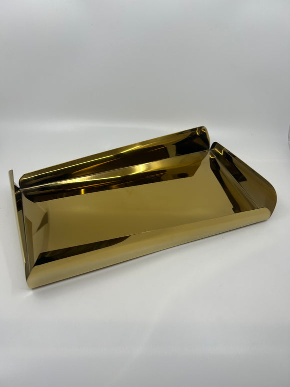 Gold Rectangle Shaped Stainless Steel Tray VT 4915