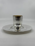 Kiddush Cup Set hammered SHR 416/417