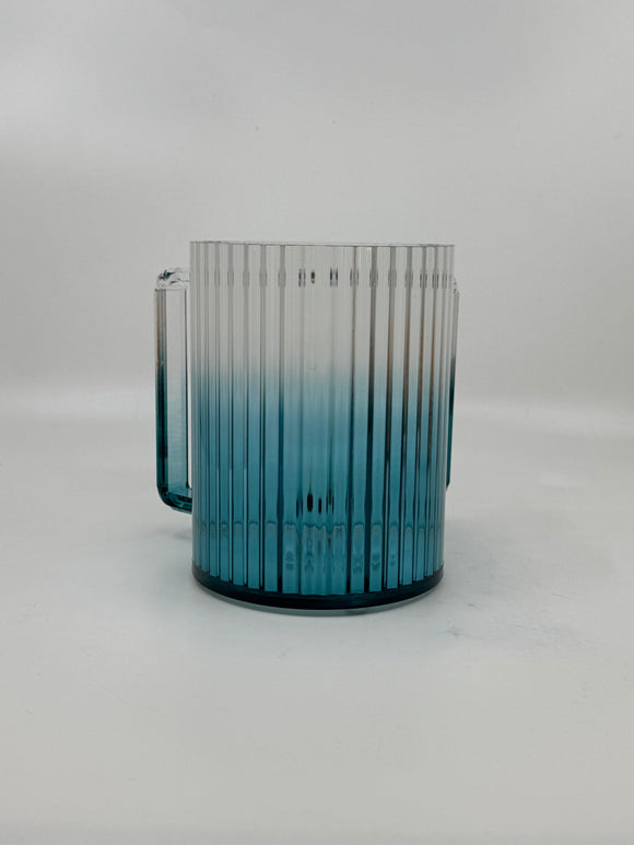 Acrylic Washing Cup Ribbed- Teal VH-3