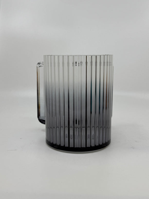 Acrylic Washing Cup Ribbed- Smoke VH-2