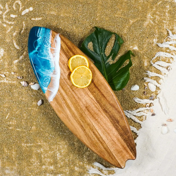 Resin Surfboard Shaped Charcuterie Board