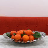 Oval Shaped Stainless Steel Bowl with Ruffle Edge MSB 3037