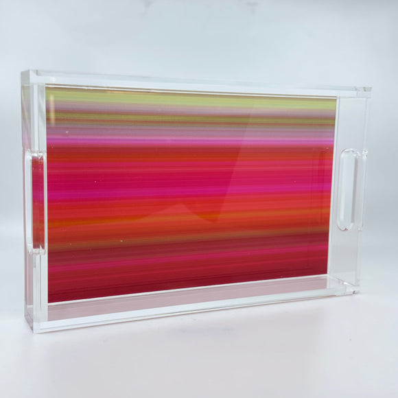 Gradient Red Tray by Nicolette Mayer