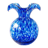 Hibiscus Glass Cobalt Tortoiseshell Medium Fluted Vase 8582 CT - Elegant Sterling 