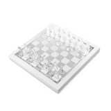 Acrylic Chess Set White/Silver CHESS-SLV