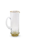 Pitcher With Gold Base And Rim, 10.5"H VPG3909
