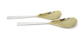 Set Of 2 Gold Salad Servers With White Handles VSS 4818 - Elegant Sterling 