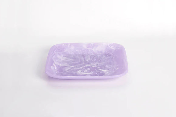 Square Resin Tray - Large , Lavender (L01)