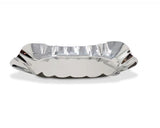 Oblong Ruffle Tray Stainless Steel, Large Silver VT 4928