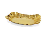 Gold Ruffle Oblong Stainless Steel Tray, VT 4929