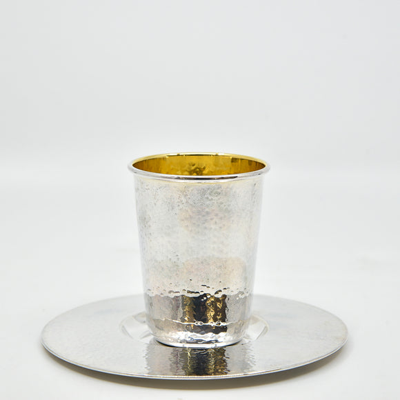 Kiddush Cup Set Hammered 240015DB/4671-1B