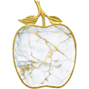 White Gold Apple Marble Tray [96791]