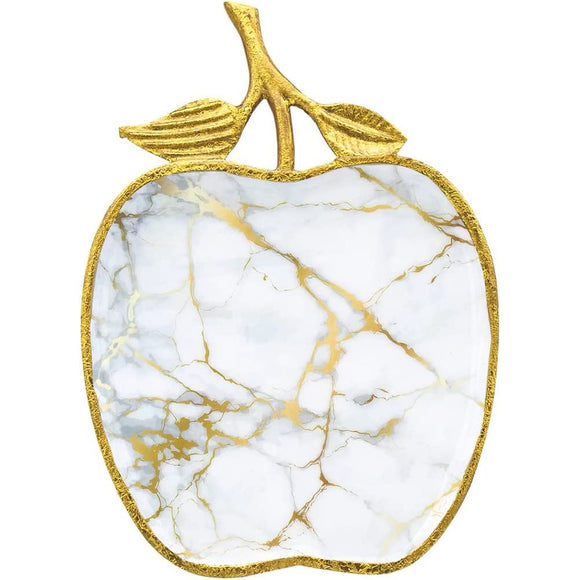 White Gold Apple Marble Tray [96791]