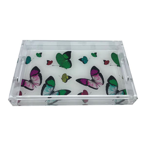 Butterflies Acid Acrylic Vanity Tray 12.25X7.75