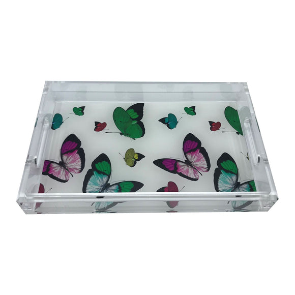 Butterflies Acid Acrylic Vanity Tray 12.25X7.75