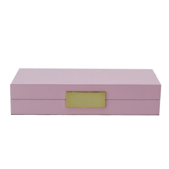 Lacquer Jewelry Box, Pink with Gold BX1200