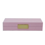 Lacquer Jewelry Box, Pink with Gold BX1200