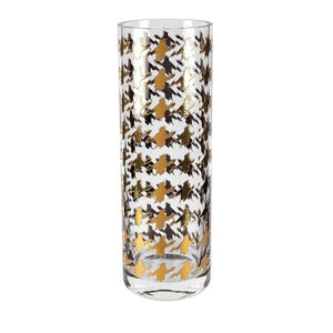 Italian Glass & 24K Gold Vase - Elegant Sterling 