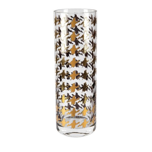 Italian Glass & 24K Gold Vase - Elegant Sterling 
