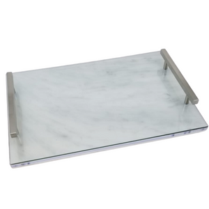 Lucite Challah Board & Tray - Marble