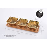 3 Piece Serving Bowls with Tray WB 02