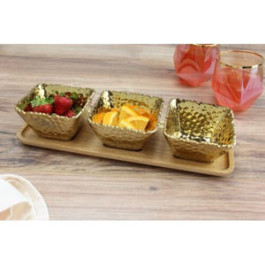 3 Piece Serving Bowls with Tray WB 02